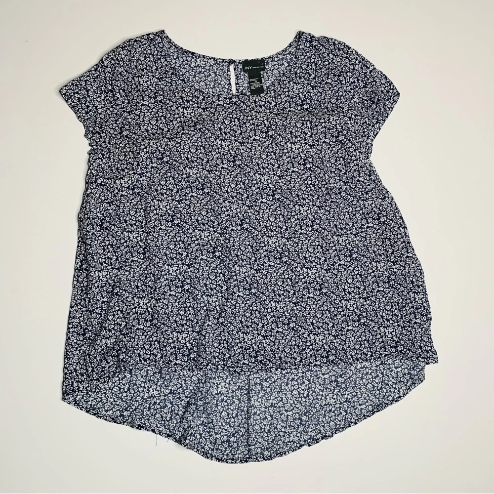 Jones New‎ York 1X microfloral flowy top - Picture 2 of 5